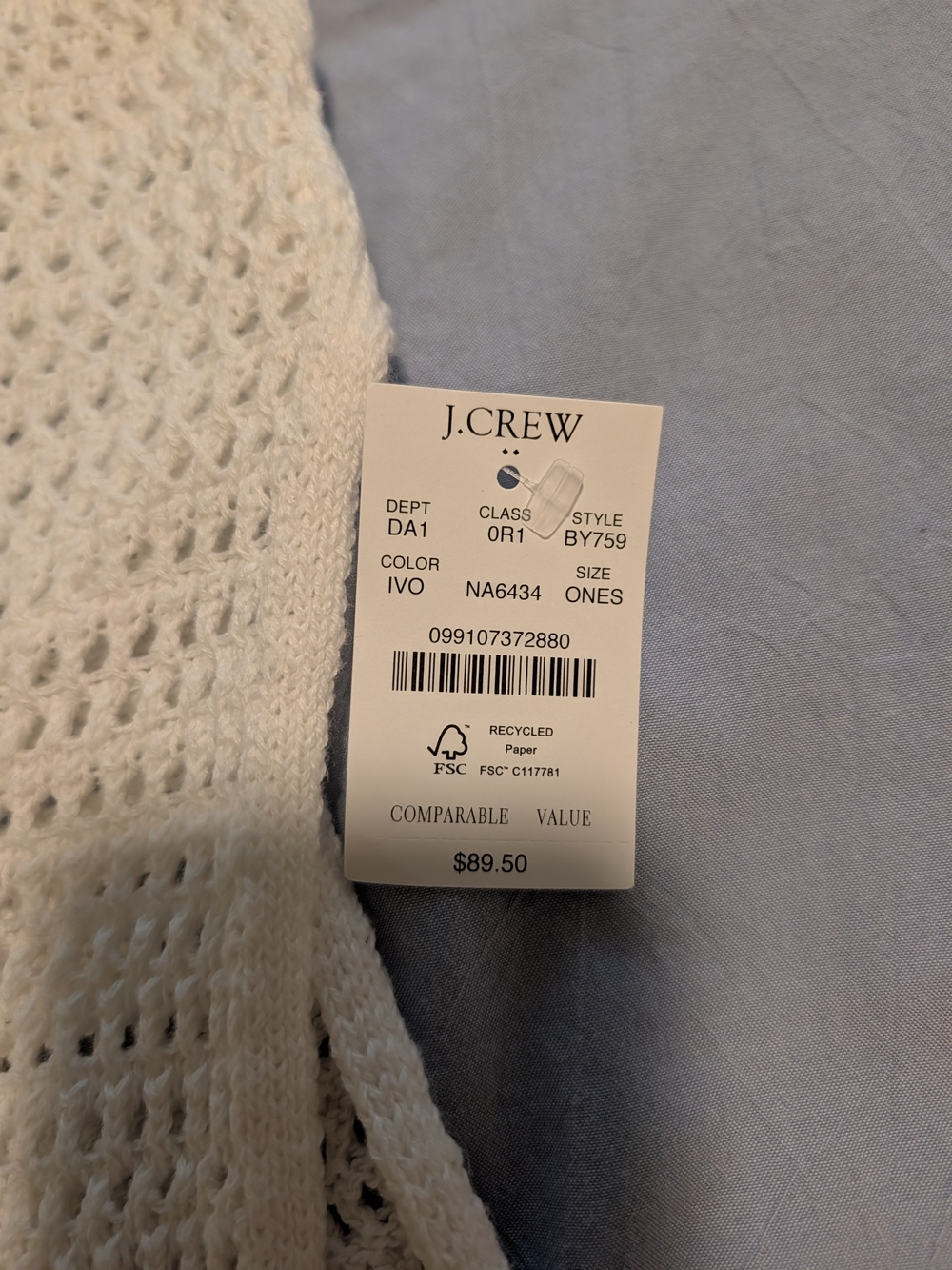 J.Crew Ivory Open-Knit Women's Sweater